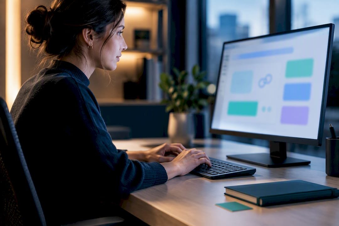 1790560912135 Analista configurando un enlace UTM automatizado Seguimiento UTM automatizado: qué es y cómo implementarlo sin errores LG DATAONE 1 Analista configurando un enlace UTM de forma automática