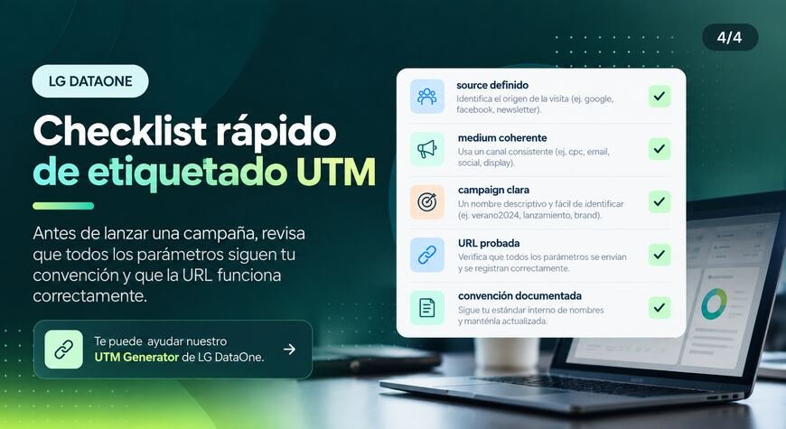 Checklist de etiquetado con parámetros UTM